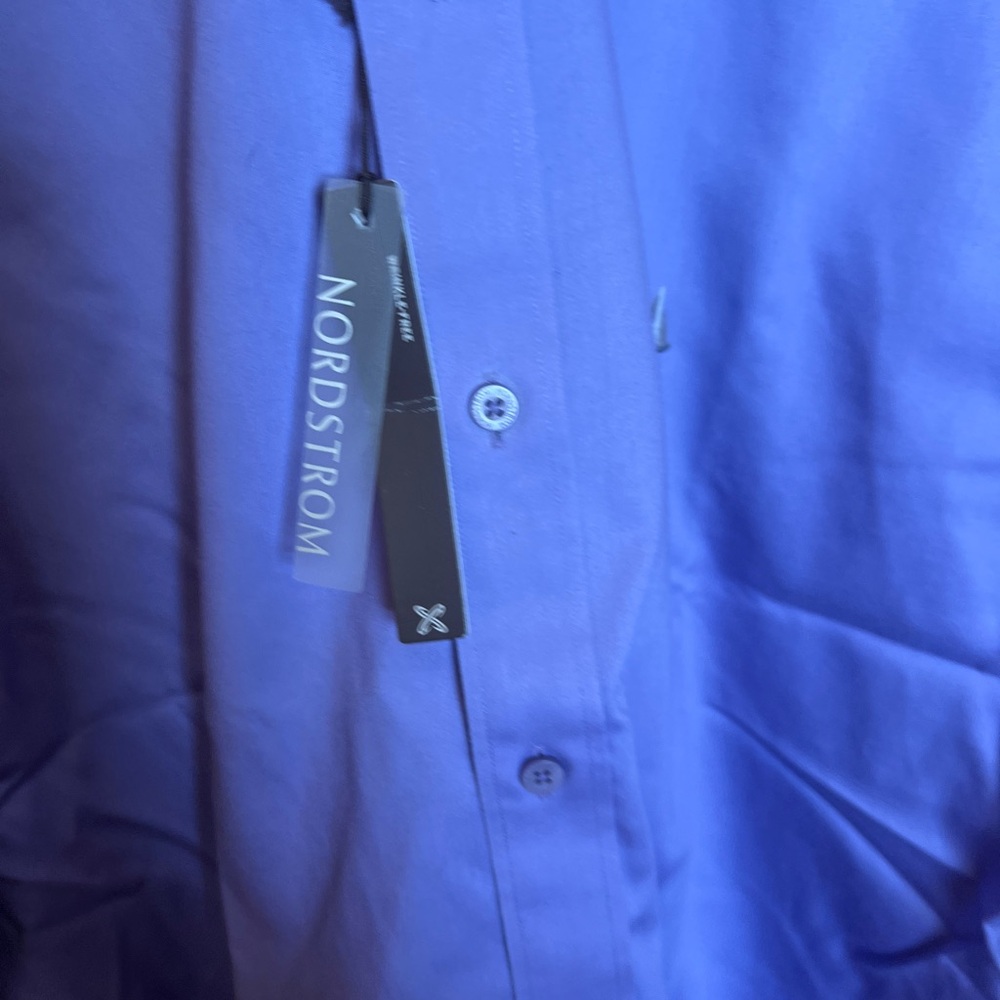 Nordstrom Men’s Shirt Violet Large NWT - Picture 12 of 14